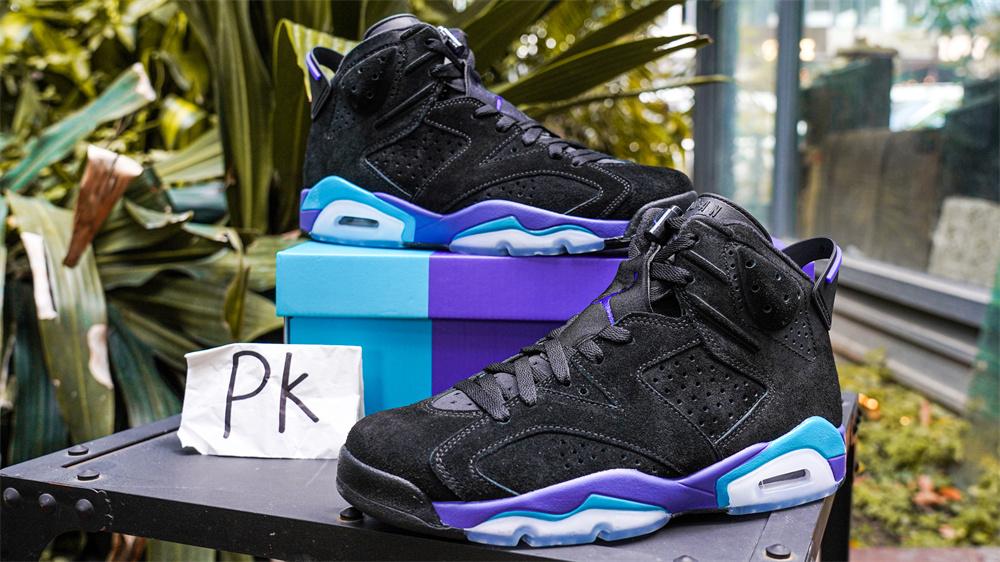 PK GOD Jordan Air Jordan 6 Aqua Black Purple RETAIL MATERIALS READY TO SHIP